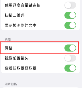 惠城苹果手机维修网点分享iPhone如何开启九宫格构图功能 