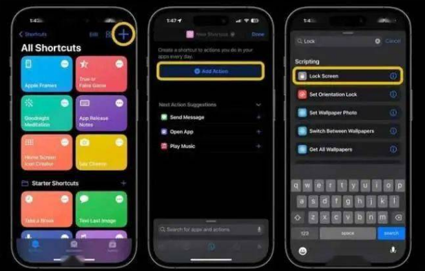 惠城苹果14锁屏维修店分享iPhone14升级iOS16.4后如何创建锁屏快捷方式 