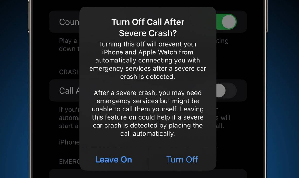 惠城苹果14维修分享 iPhone 14 和 Apple Watch 上关闭崩溃检测 